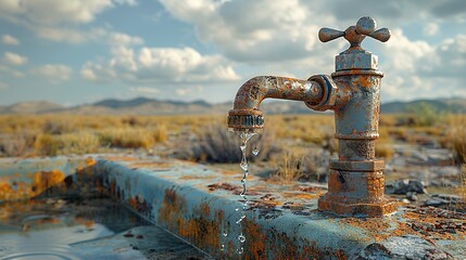 Watering the Mirage Iron Faucet in Arid Solitude