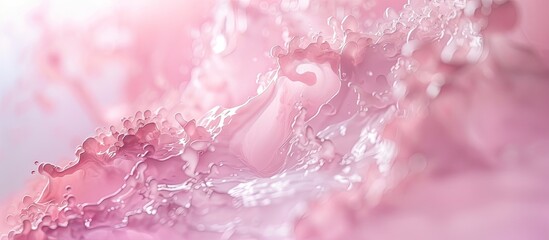 A close-up view of a stunning pastel pink and white background with a subtle gradient effect. The colors blend seamlessly, creating a soft and delicate backdrop.