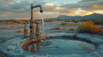 Watering the Mirage Iron Faucet in Arid Solitude