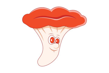 Cute Mushroom Character Design Illustration