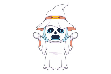 Scary Halloween Character Design Illustration