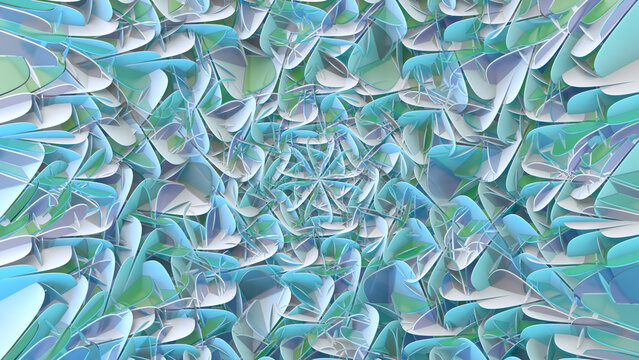 Abstract leaves centric composition.