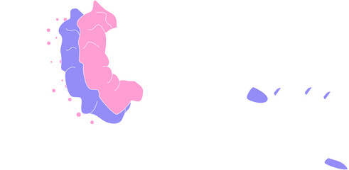 aesthetic hand with scrunchies outline