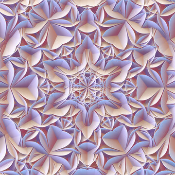 3d pattern - geometric flower.
