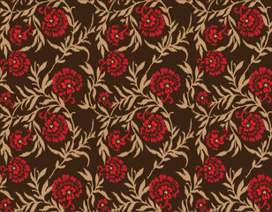Floral ikat seamless pattern.These design is allover pattern collection Design for textile,wallpaper,ikat pattern,fabric,background,wrapping,clothes,lace pattern,carpet and pattern embroidery.