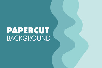 abstract Line wave paper cut modern background. Luxury abstract papercut background with smooth, Dynamic, sound wave, Shiny moving lines.