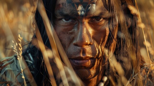 With his war club in hand the Apache warrior stalks silently through the thick underbrush blending in with his surroundings as he prepares for an ambush.