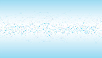 Template for science and technology presentation. Plexus style background.