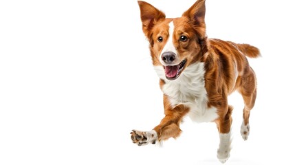 A dog on a white background