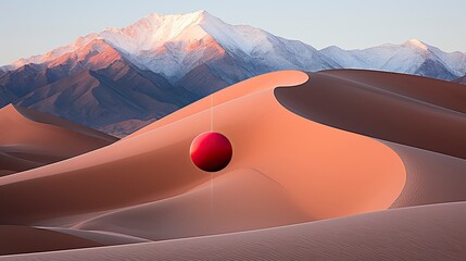 Fototapeta na wymiar A pristine desert dune at sunrise