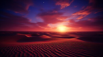 Fototapeta na wymiar A pristine desert dune at sunrise