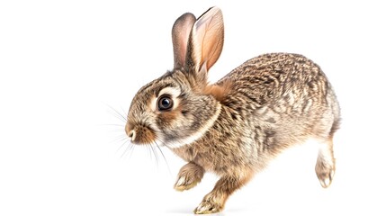 A rabbit on a white background