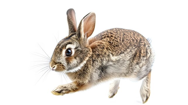 A rabbit on a white background