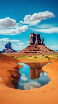 Monument valley under the blue sky © CREATIVE STOCK