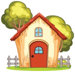 Fototapete Kinder Charming vector illustration of a whimsical house