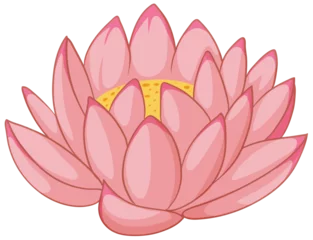 Door stickers Kids Vector graphic of a blooming pink lotus flower