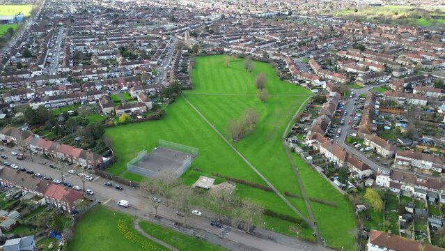 Aerial View of Dagenham London City of England UK