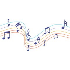 Colorful Melody Wave Illustration