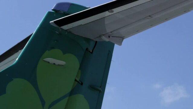 The tail of an Irish airplane