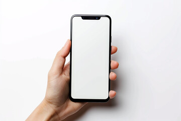 Smartphone Mockup on Hand created with Generative AI