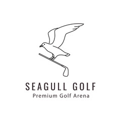 golf sports brand logo vector icon  minimalist symbol design