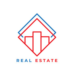 real estate logo  template  vector icon  minimalist symbol design