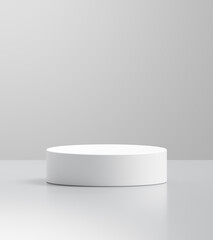 White round stand podium for placing products 3D background
