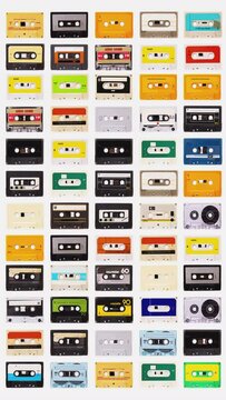 cassette tape in vertical