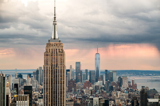 Top of Empire State Building in New York city