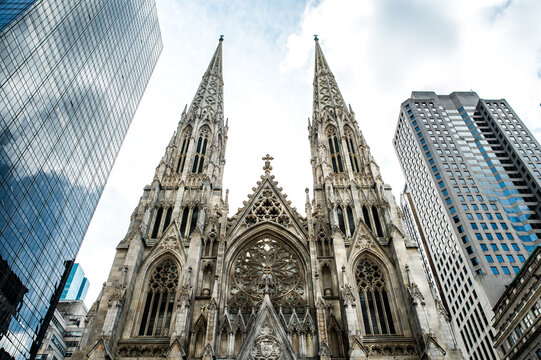 Cathedral facade in manhattan