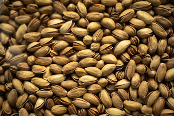 Pistachio texture. Sale of nuts. Roasted pistachios.