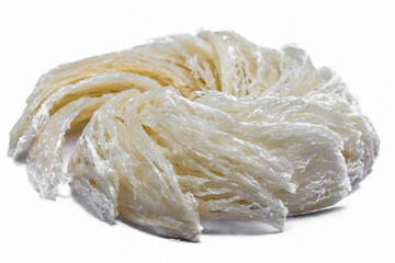 White swallow's nest on isolated white background.