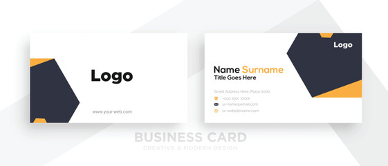 Business Card Template Design Abstract Modern Icon Color for Luxury Presentation of Simple Corporate Identity