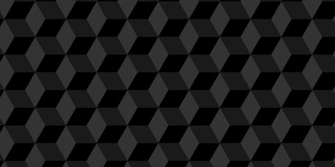 Minimal modern cube tile and mosaic wall grid backdrop hexagon technology transparent wallpaper background. black and gray geometric block cube structure backdrop grid triangle texture vintage design.