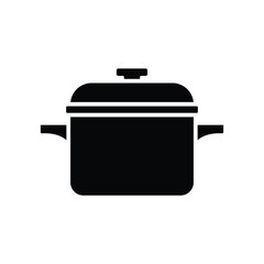 sauce pan icon vector design template simple and clean