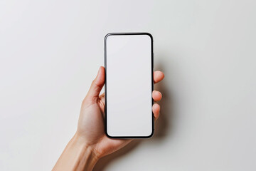 Smartphone Mockup on Hand created with Generative AI