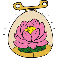 The illustration of a lotus
