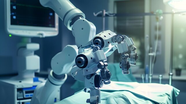 Robotic Surgery in a Futuristic Hospital, To showcase the integration of robotics and technology in modern healthcare, and the impact it has on