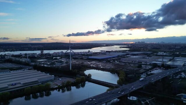 High Angle Footage of Dagenham. The Capital London City of England Great Britain.