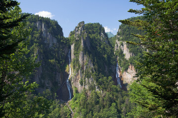 双瀑台より層雲峡の滝
