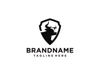 bull logo vector. bull head logo design. bull head mascot logo. horn bull vector