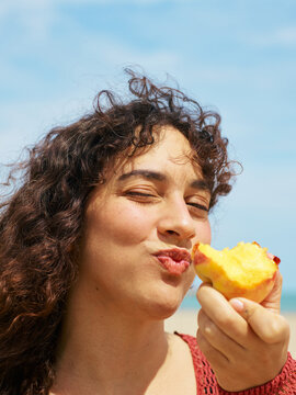 Juicy fruit snack in the sun        