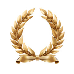 gold circles medal award with ribbon banner