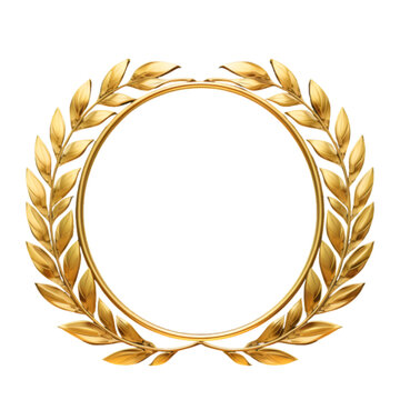 gold circles medal award with ribbon banner