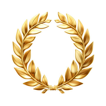 gold circles medal award with ribbon banner