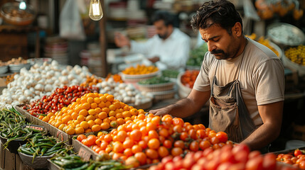 Obraz premium In the heart of the market, a man's trading victory shines as bright as the surrounding white tones.