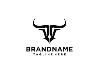 bull logo vector. bull head logo design inspiration