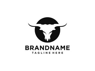 bull logo vector. bull head logo design inspiration