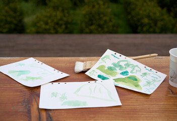 Close up of a painting created by a young asian boy