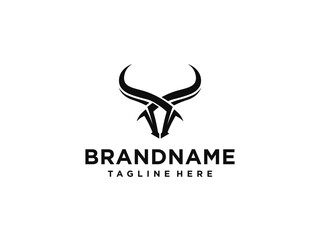 bull logo vector. bull head logo design inspiration